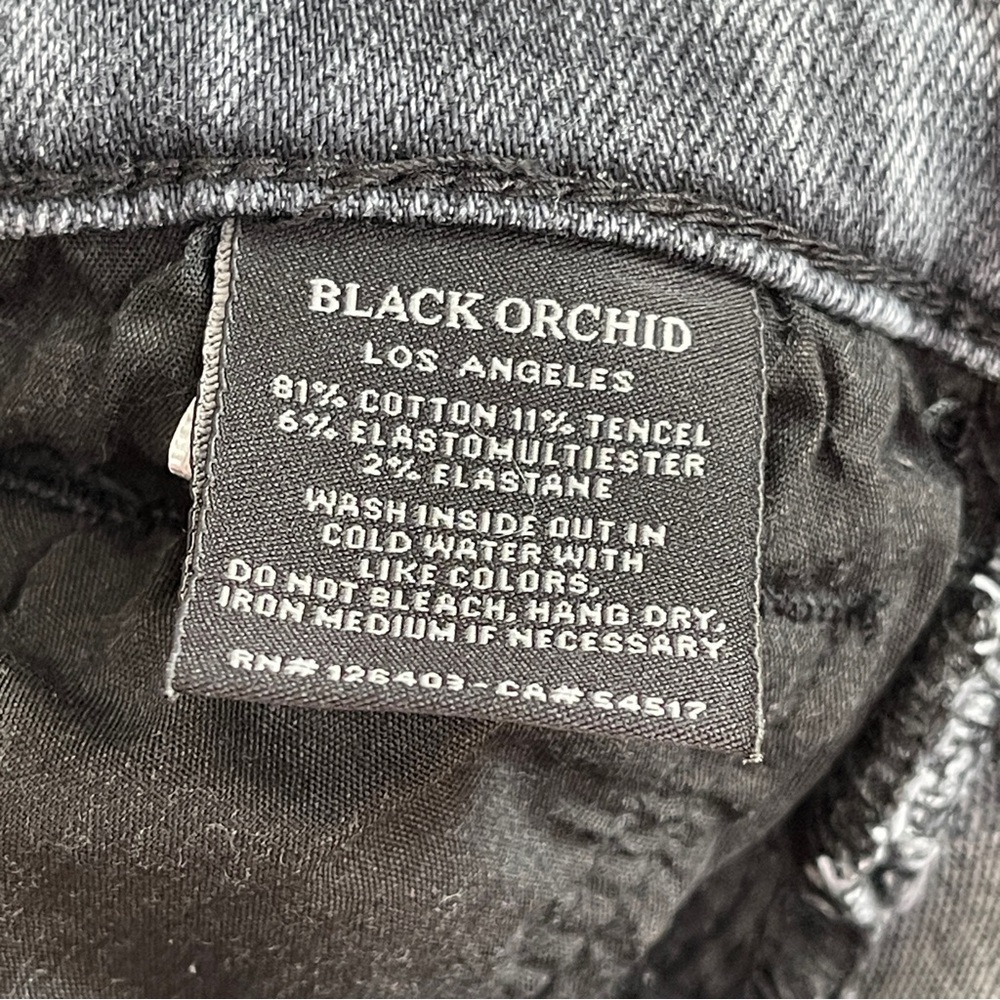 Black Orchid Gisele High Rise Skinny Jeans Gray Wash Stretch Denim Size 26 - Picture 12 of 13